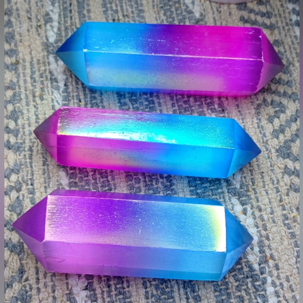 ● Rainbow Selenite DT Wands - Natural Stone